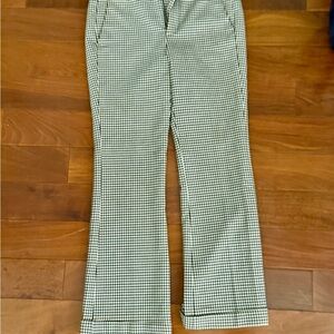 Zara Black and White Check Houndstooth Trousers